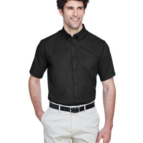 Men's Tall Optimum Short Sleeve Twill Dress Shirt Thumbnail