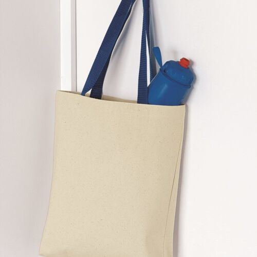 11L Canvas Tote with Contrast-Color Handles Thumbnail